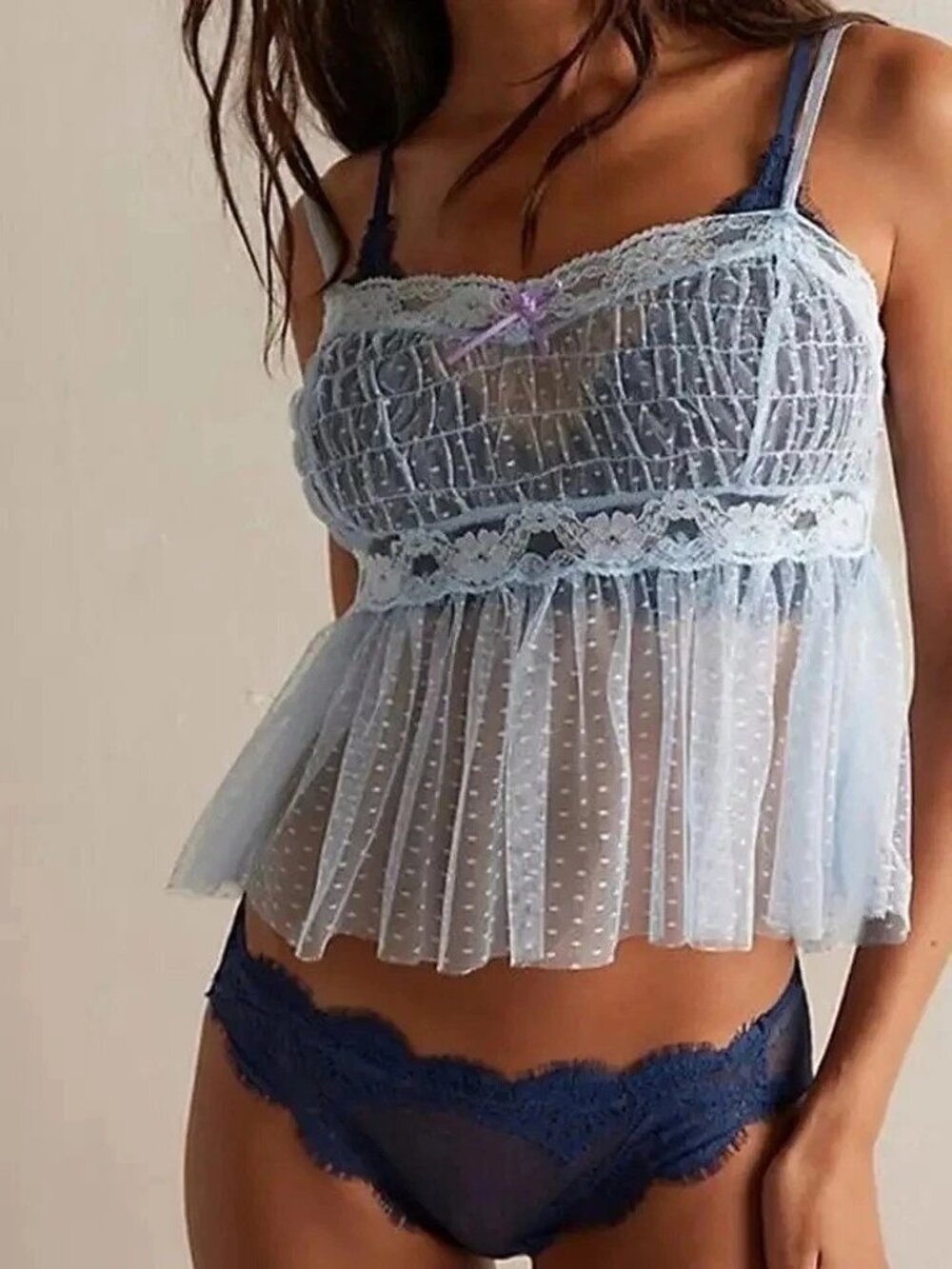 Intimately Free People In The Stars Cami Women's Blouse Top Lace Sheer XS 288543